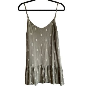 Boho gauzy spaghetti strap mini dress